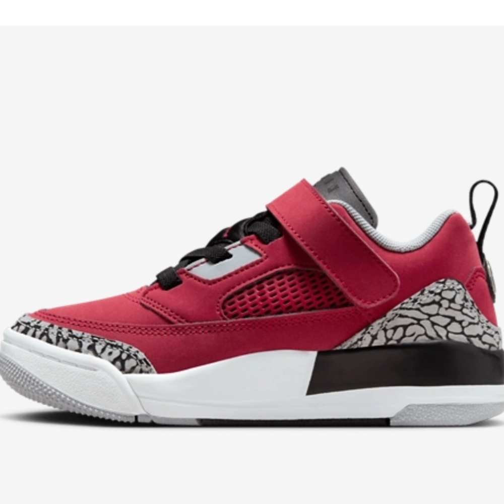 Jordan Spizike Low (PS) Kids Sneakers in Red and Gray - Picture 2 of 11